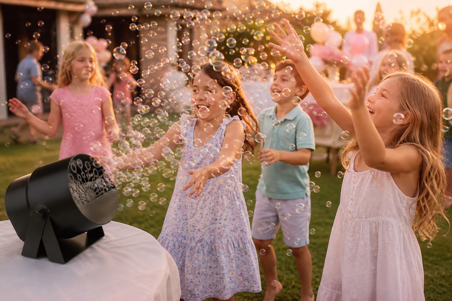 Bubble Machine rental at a Grazie Mille event